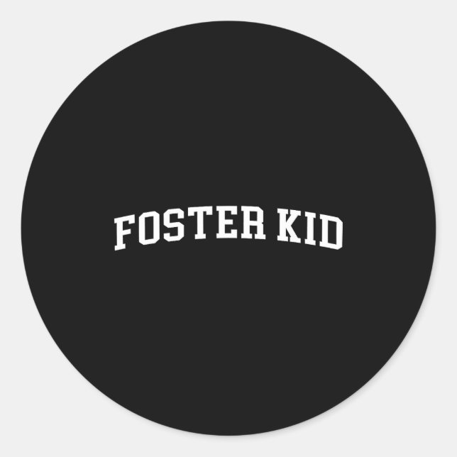Pegatina Redonda Foster Kid  (Anverso)