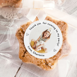 Pegatina Redonda Foto clásica de Personalizado simple