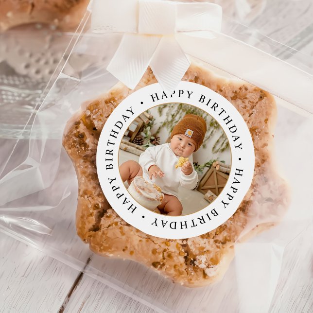 Pegatina Redonda Foto clásica de Personalizado simple (Subido por el creador)