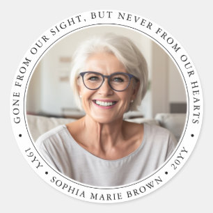 Pegatina Redonda Foto conmemorativa de la solidaridad con el funera