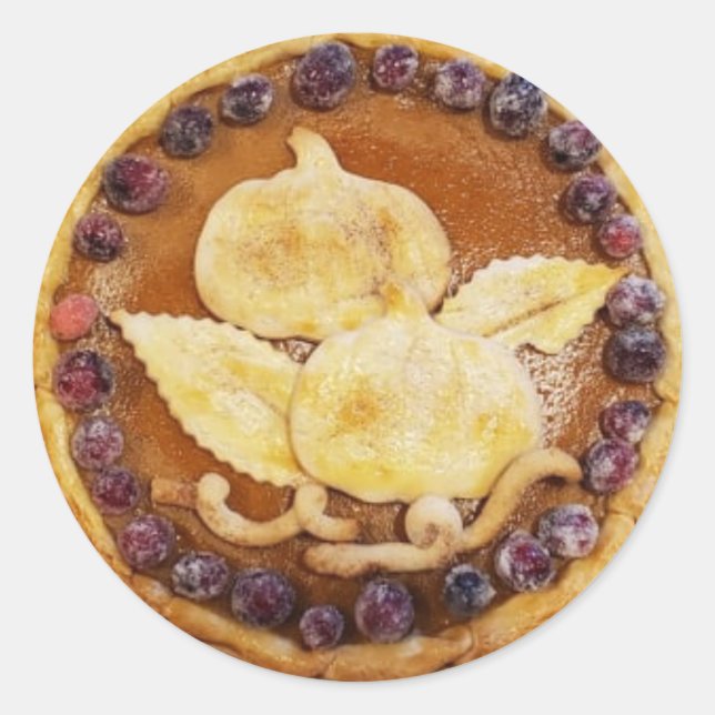 Pegatina Redonda Foto de comida de calabaza (Anverso)