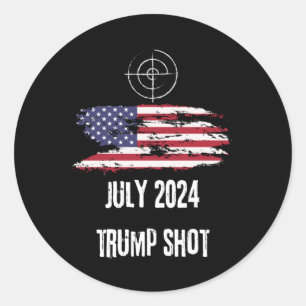 Pegatina Redonda Foto De Julio De 2024 Estados Unidos