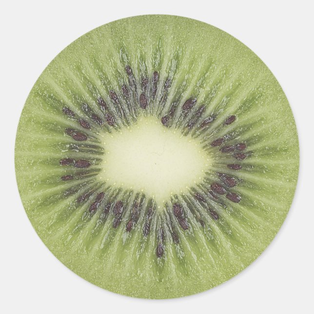 Pegatina Redonda foto de kiwi slice (Anverso)