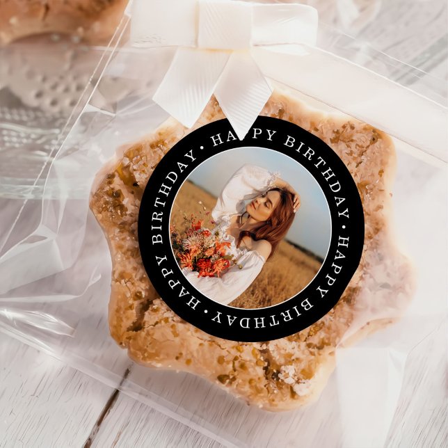 Pegatina Redonda Foto de la fiesta de cumpleaños (Subido por el creador)