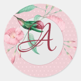 Pegatina Redonda Foto de recién nacido Gracias Cartas Presupuesto M