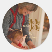 foto de vacaciones familiares beige de Holly Jolly