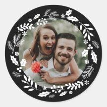 Foto de Wreath Mínima en Blanco Negro