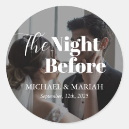 Pegatina Redonda Foto elegante de la cena de ensayo de la noche ant