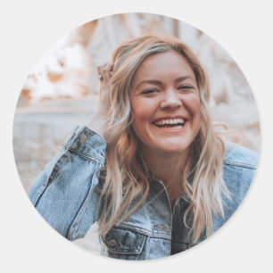 Pegatina Redonda Foto personalizada