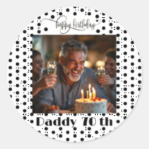Foto personalizada Cumpleaños 70 de Papá con lunar