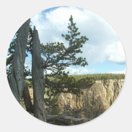 Pegatina Redonda Fotografía del parque nacional Yellowstone