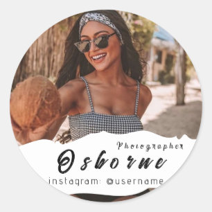 Pegatina Redonda Fotografía moderna Minimal Simple Photo