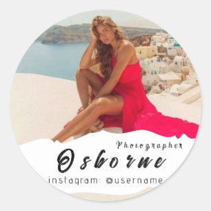 Pegatina Redonda Fotografía moderna Minimal Simple Photo