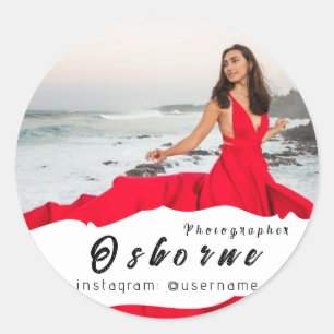 Pegatina Redonda Fotografía moderna Minimal Simple Photo