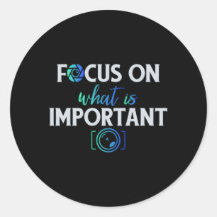 Pegatina Redonda Fotógrafos Y