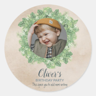 Pegatina Redonda Fotograma - tema del motor del tren