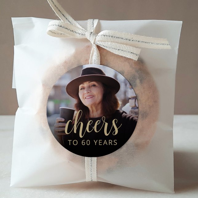 Pegatina Redonda Fotomontaje de la Fiesta del 60 Aniversario (Subido por el creador)