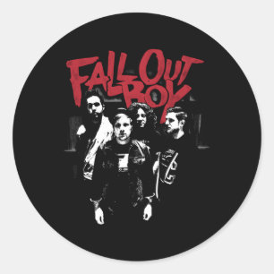 Pegatina Redonda Fotos de Fall Out Punk Scratch