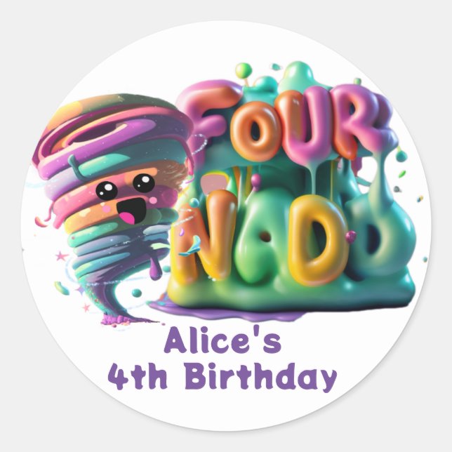 Pegatina Redonda fournado T-Shirt (Anverso)