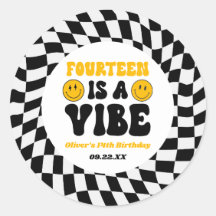 Fourteen Is A Vibe Retro 14th Birthday Party