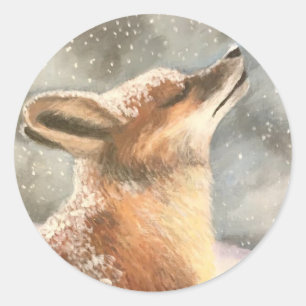 Pegatina Redonda Fox de Sno