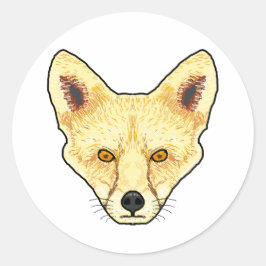 Pegatina Redonda Fox Face