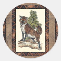 Fox Rústica pisando un tronco de árbol