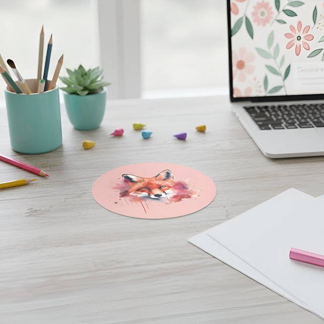 Pegatina Redonda Fox Sticker (Subido por el creador)