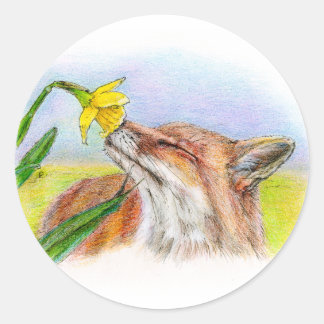 Pegatina Redonda Foxy