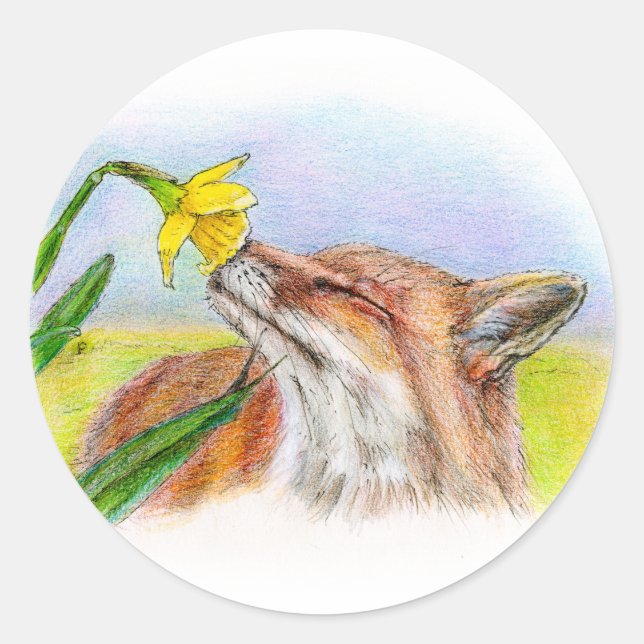 Pegatina Redonda Foxy (Anverso)