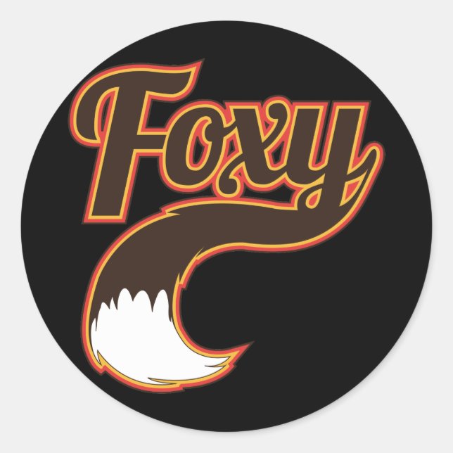 Pegatina Redonda Foxy (Anverso)