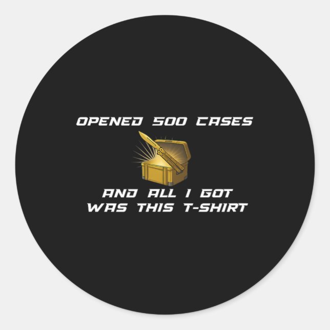 Pegatina Redonda Fps Gamer Funny Cs First Person Competitive Gaming (Anverso)