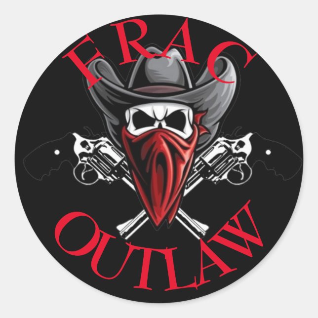 Pegatina Redonda Frac Outlaw (Anverso)