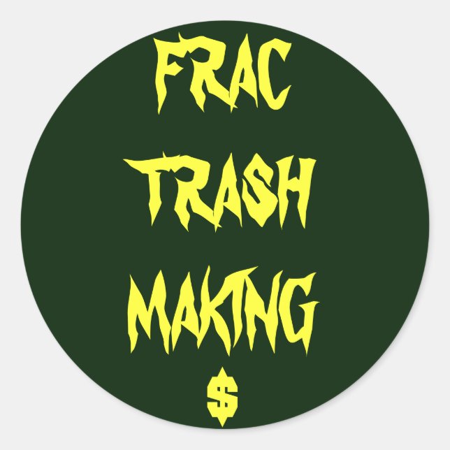 Pegatina Redonda frac trash (Anverso)