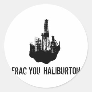Pegatina Redonda frac usted Haliburton