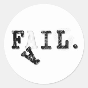 Pegatina Redonda fracaso