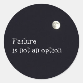 Pegatina Redonda Fracaso en no una opción
