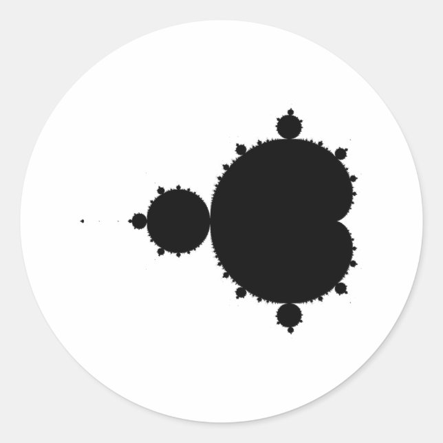 Pegatina Redonda Fractal (Anverso)