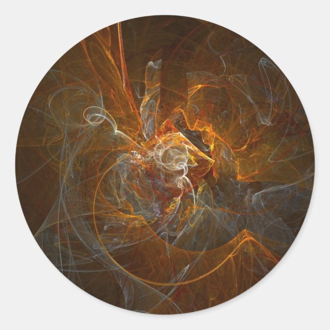 Pegatina Redonda Fractal281 (Anverso)