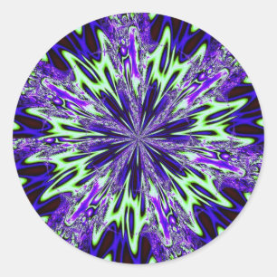 Pegatina Redonda Fractal 50, Pegatinas