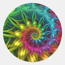 Fractal arcoiris espiral