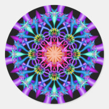 Fractal Kaleidoscope Flores arcoiris