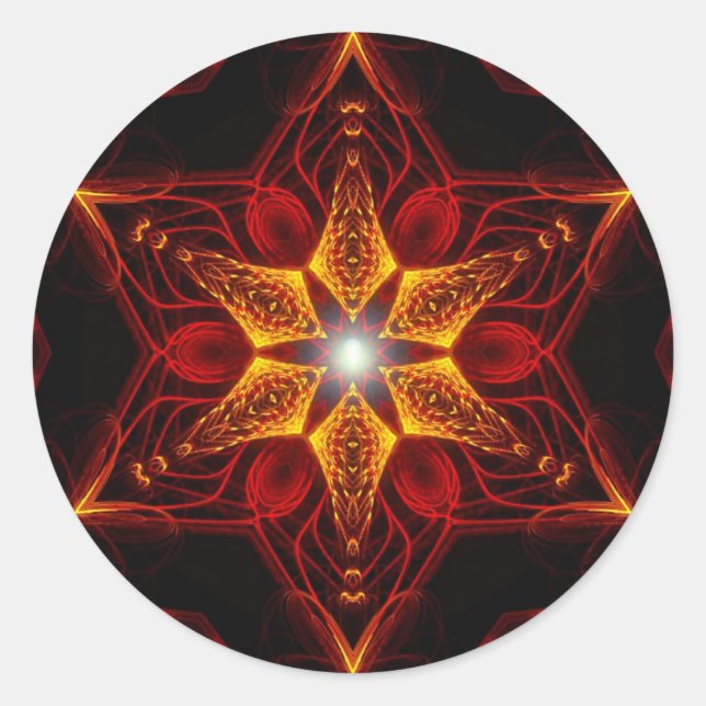 Pegatina Redonda Fractal Staritual (Anverso)