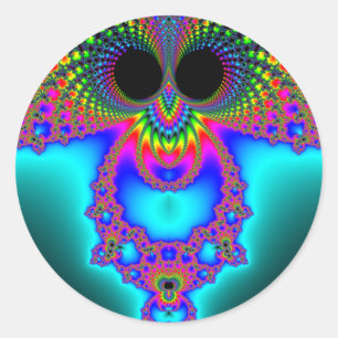 Pegatina Redonda Fractowl