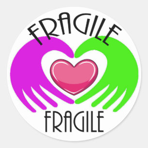 PEGATINA REDONDA FRAGILE