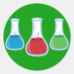 Pegatina Redonda Fragmentos de ciencia