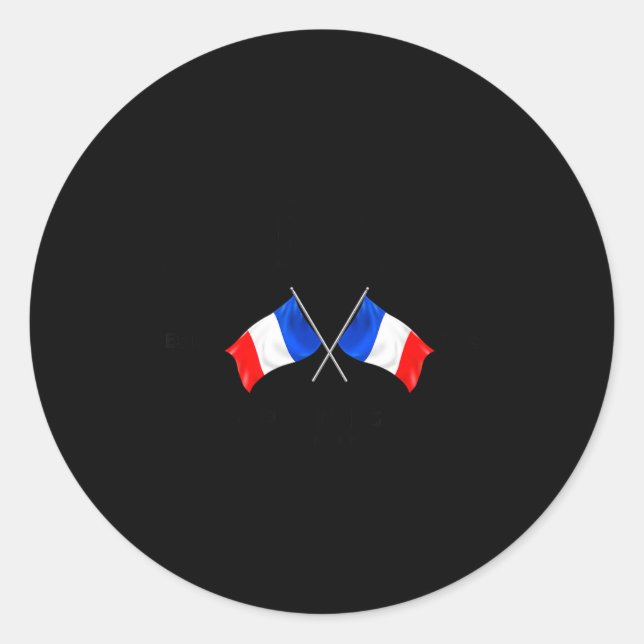 Pegatina Redonda France Flag French Gift France Friend France Paris (Anverso)