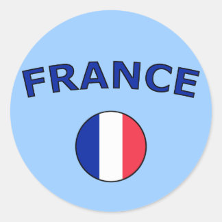 Pegatina Redonda Francia