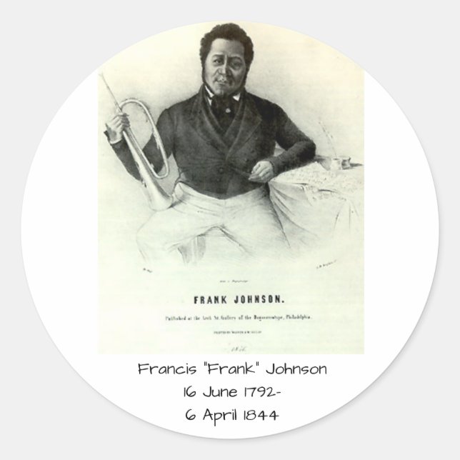 Pegatina Redonda Francis "Frank" Johnson (Anverso)