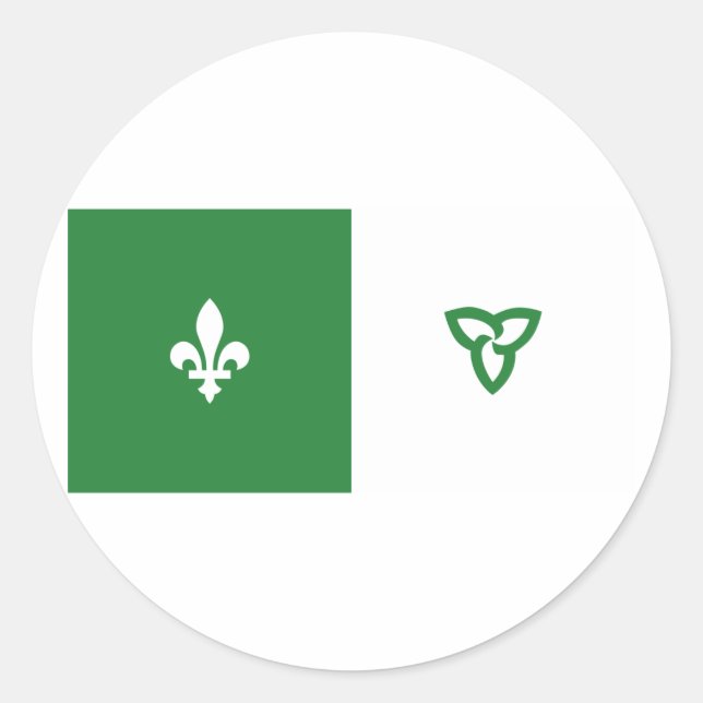 Pegatina Redonda Franco Ontarian, Canadá (Anverso)